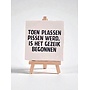 Tegel "toen plassen pissen werd, is het gezeik begonnen" – handgemaakt 10x10 cm