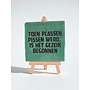 Tegel "toen plassen pissen werd, is het gezeik begonnen" – handgemaakt 10x10 cm