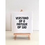 Tegel "verstand op o frituur op 180" – handgemaakt 10x10 cm