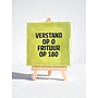 Tegel "verstand op o frituur op 180" – handgemaakt 10x10 cm