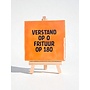 Tegel "verstand op o frituur op 180" – handgemaakt 10x10 cm