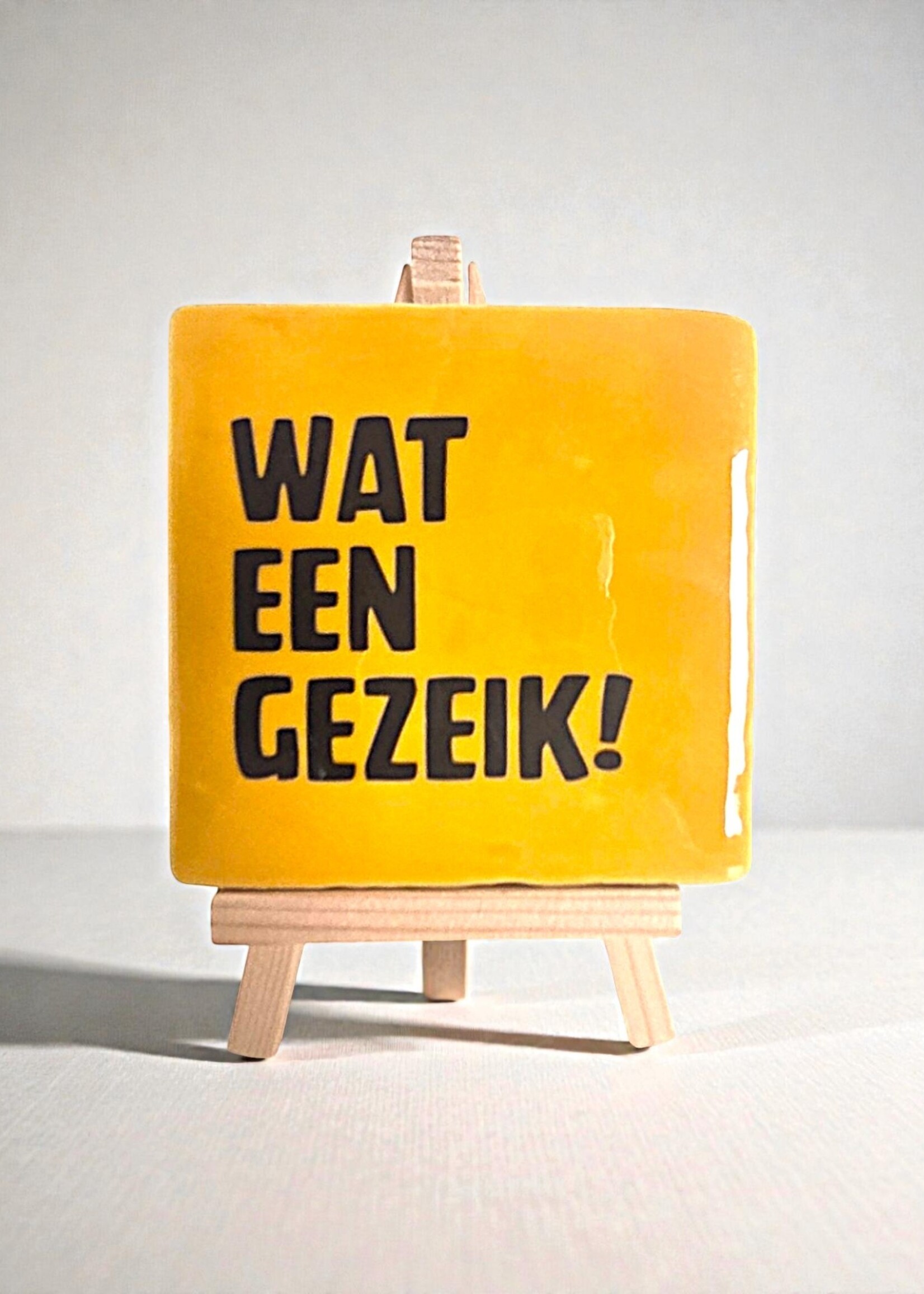 Tegel Quotes Tegel "wat een gezeik !" – handgemaakt 10x10 cm