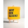 Tegel "wat een gezeik !" – handgemaakt 10x10 cm