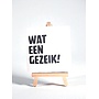 Tegel "wat een gezeik !" – handgemaakt 10x10 cm