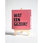 Tegel "wat een gezeik !" – handgemaakt 10x10 cm