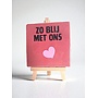 Tegel "zo blij met ons" – handgemaakt 10x10 cm