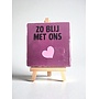 Tegel "zo blij met ons" – handgemaakt 10x10 cm