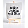 Tegel "zonder wrijving geen glans" – handgemaakt 10x10 cm - Copy - Copy