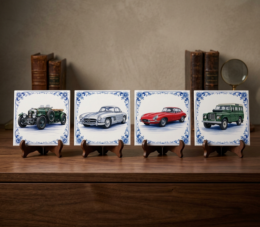 Klassieke auto tegels
