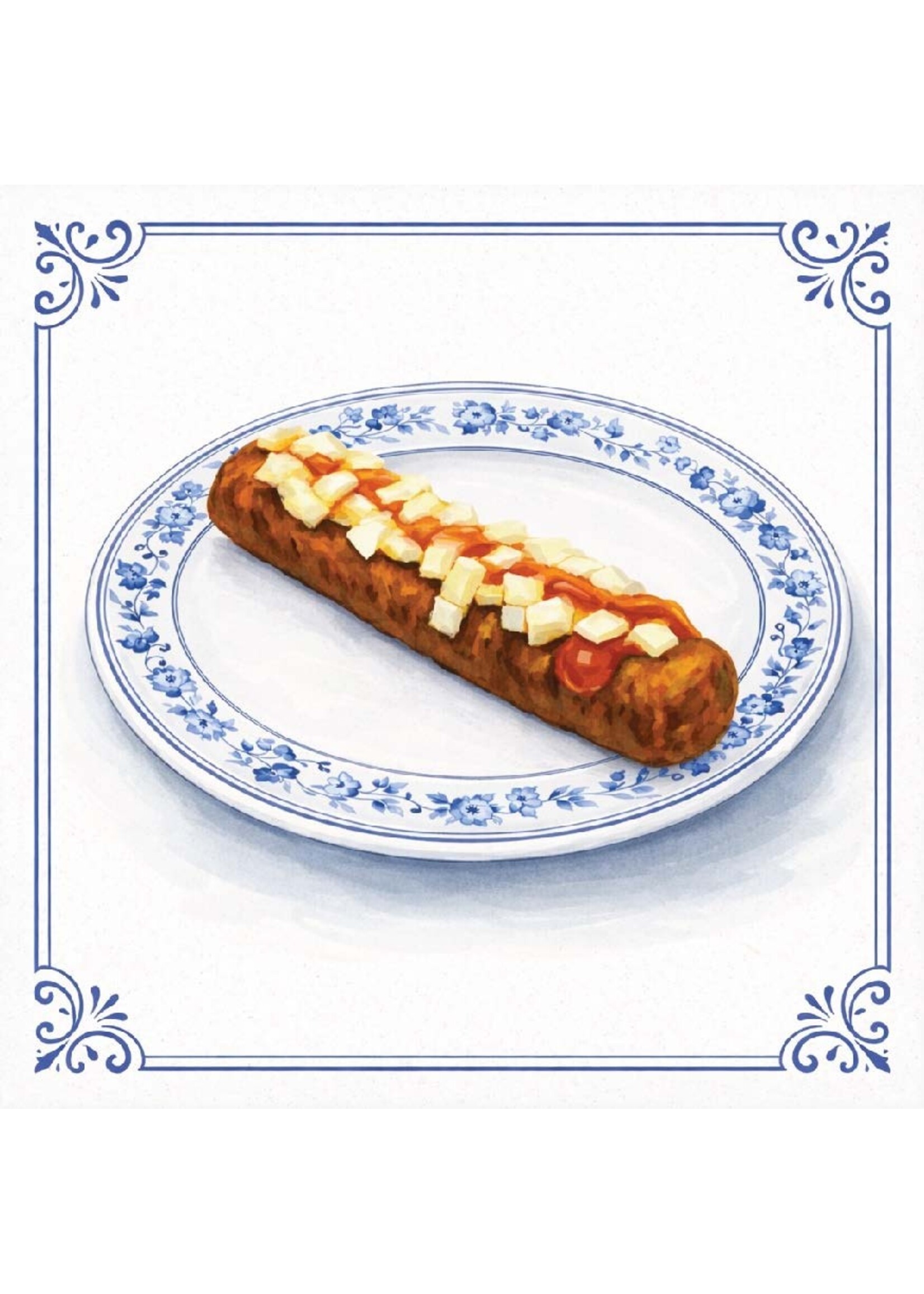 Tegel Quotes Tegel frikandel speciaal – unieke keramische tegel met karakter