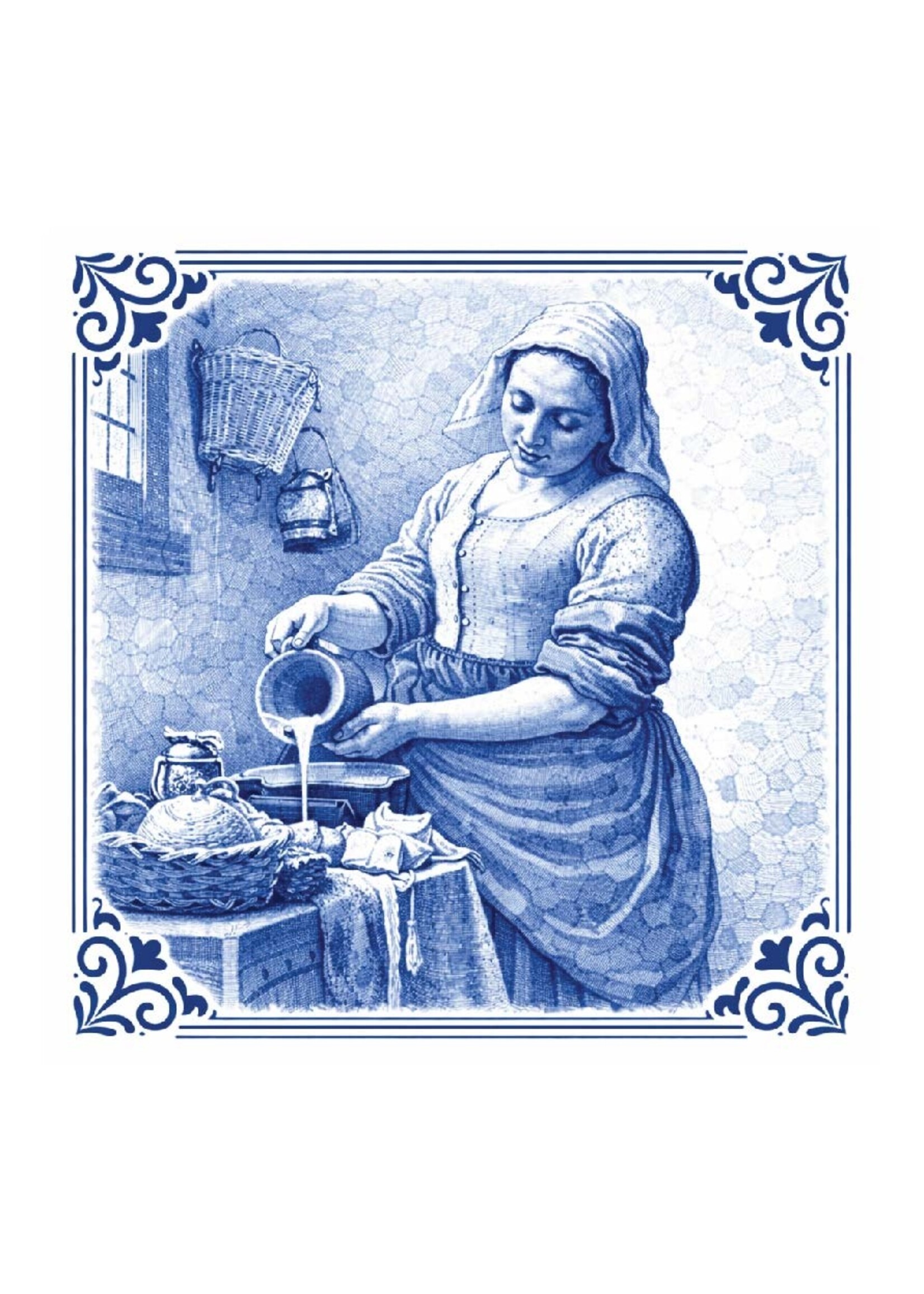 Tegel Quotes Tegel Het Melkmeisje – unieke keramische tegel met karakter