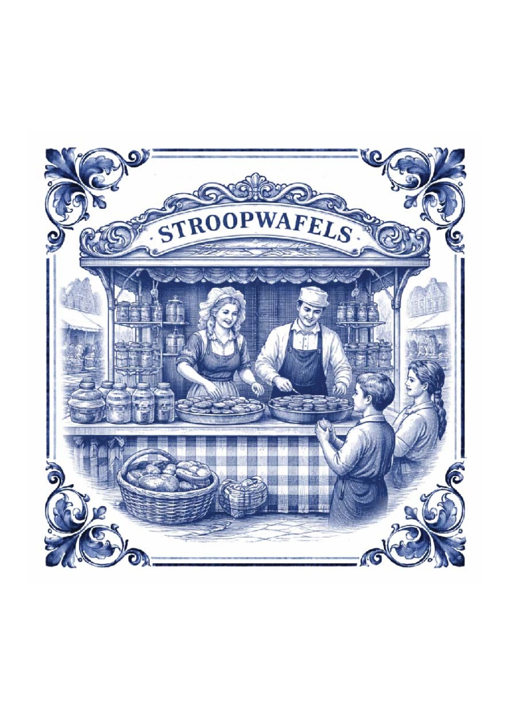 Tegel Quotes Tegel De Stroopwafelkraam – unieke keramische tegel met karakter