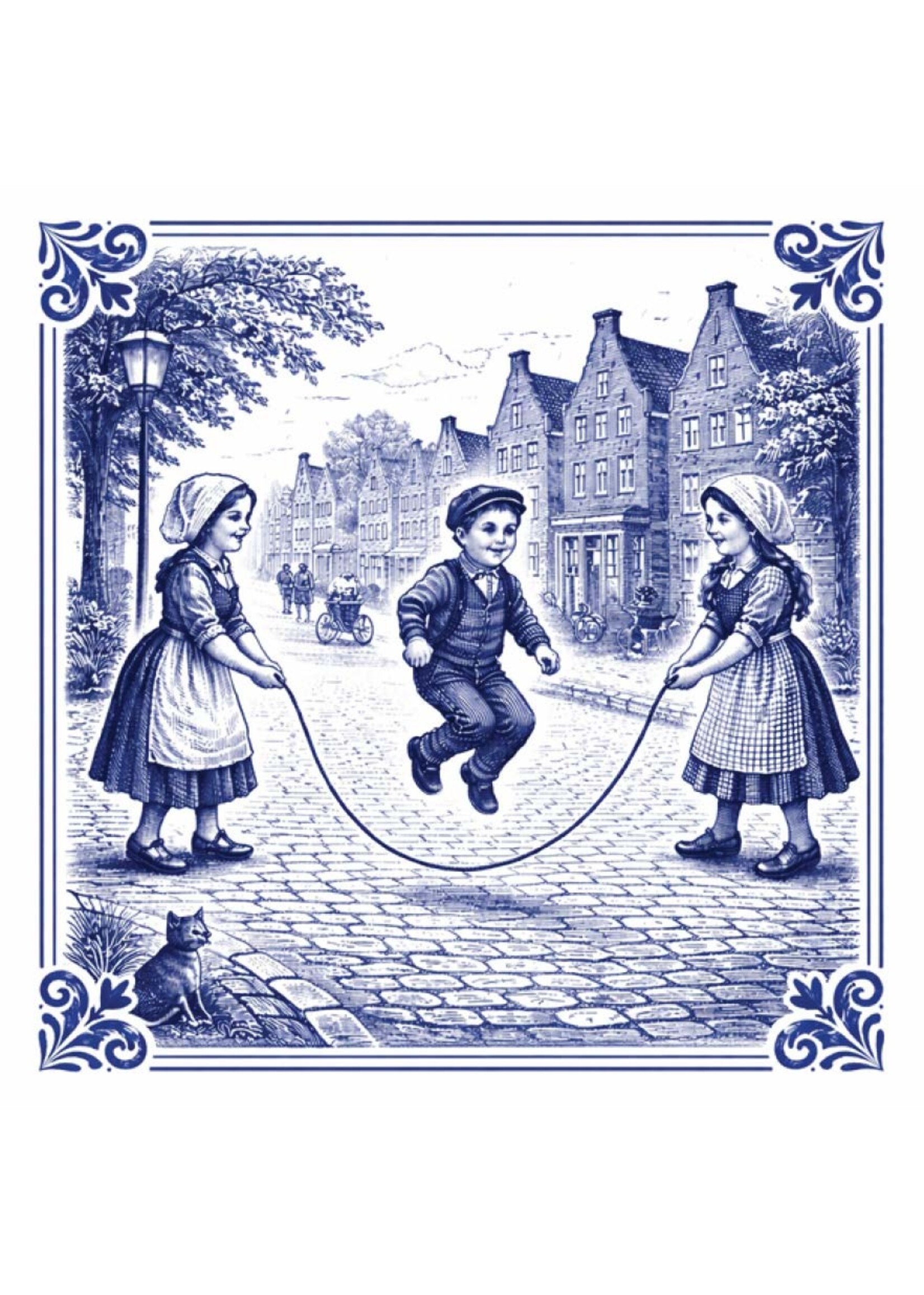 Tegel Quotes Tegel Touwtje springen – unieke keramische tegel met karakter