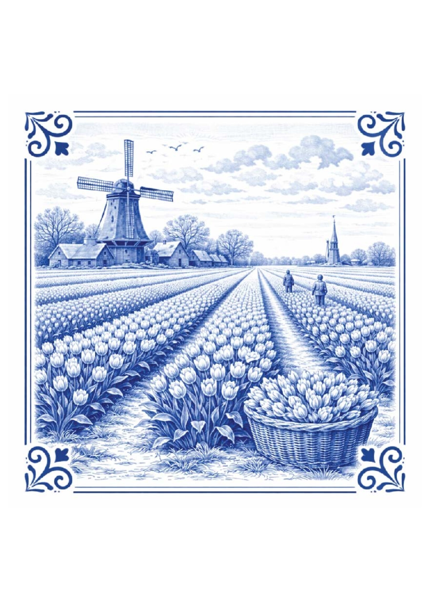 Tegel Quotes Tegeltje De Tulpenvelden – unieke keramische tegel met karakter