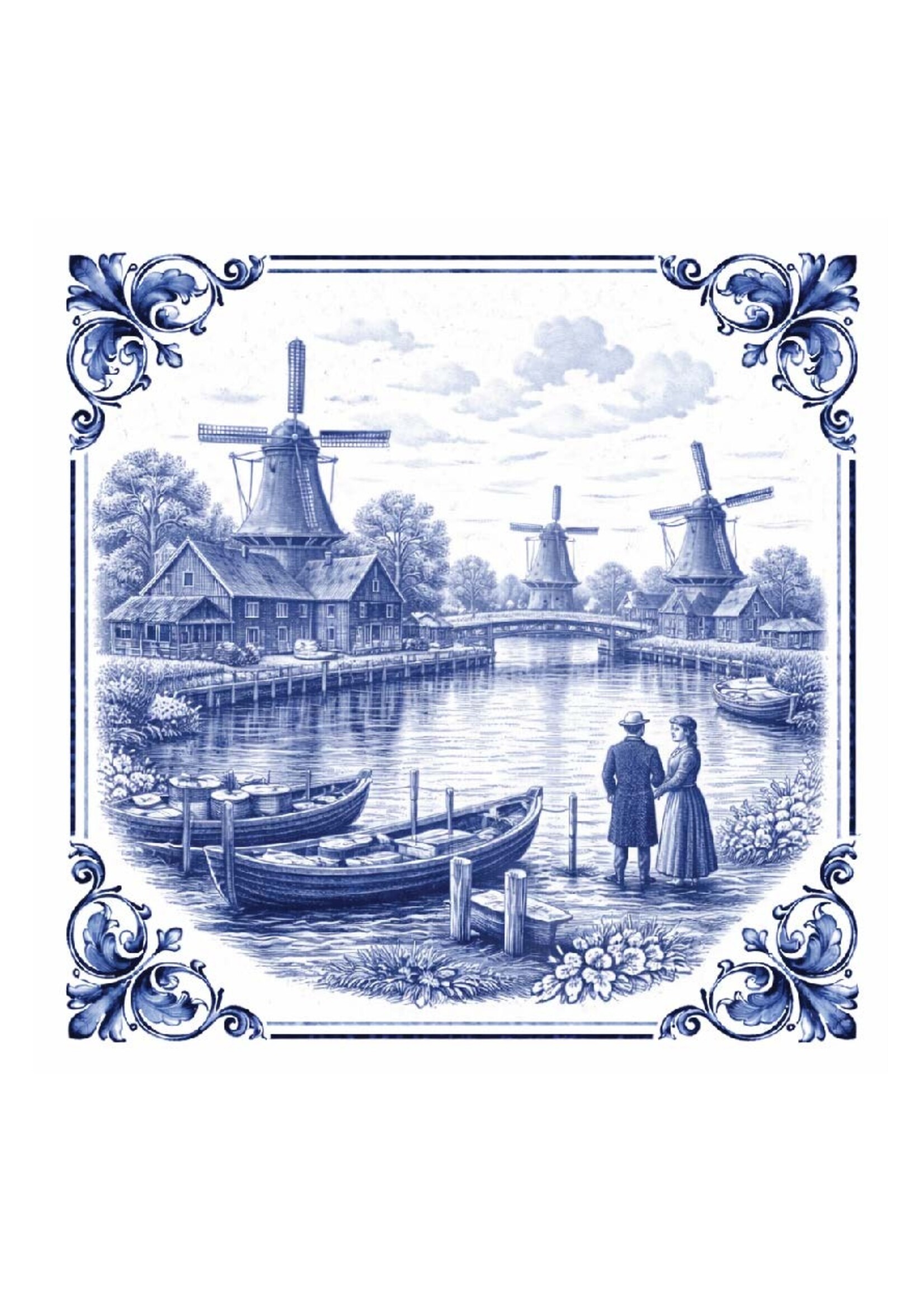 Tegel Quotes Tegeltje Zaanse Schans – unieke keramische tegel met karakter