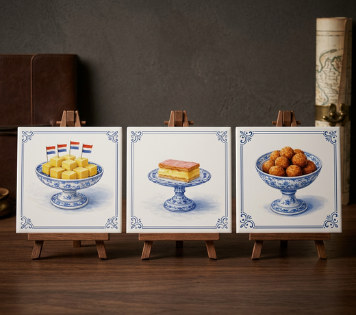 Tegels met Hollands eten – typisch Nederlandse snacks en lekkernijen