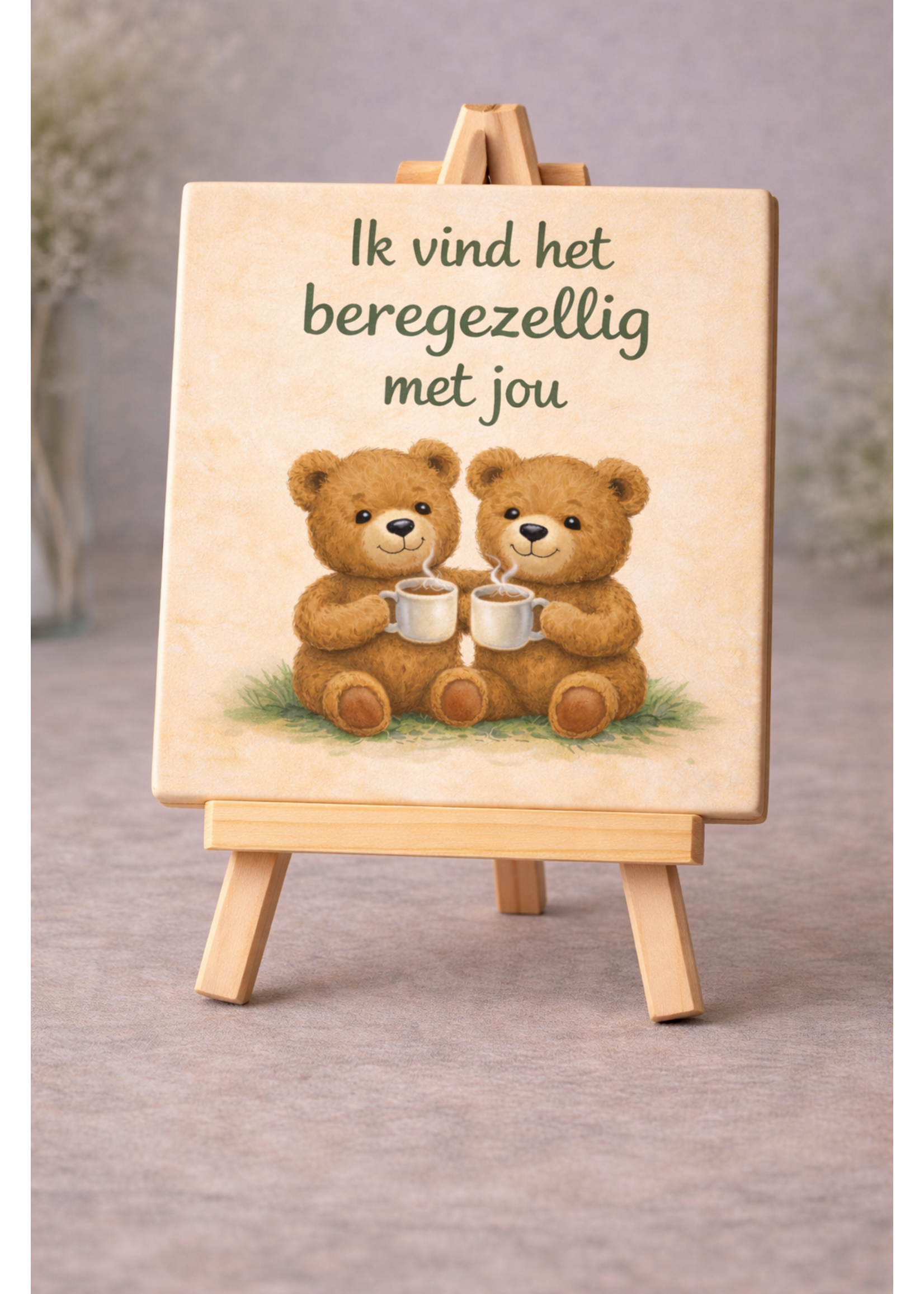Tegel Quotes Tegel met beren – gezellige dieren tegel met illustratie