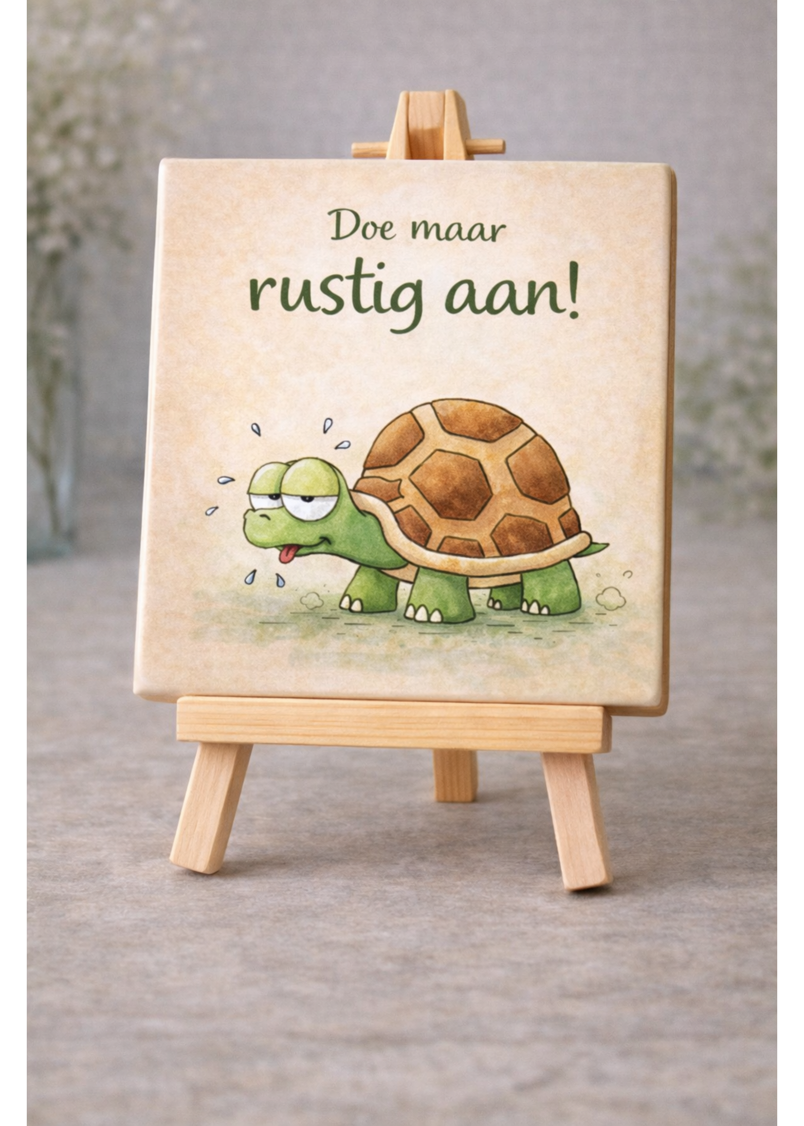 Tegel Quotes Tegel met schildpad – rustige en schattige dieren tegel