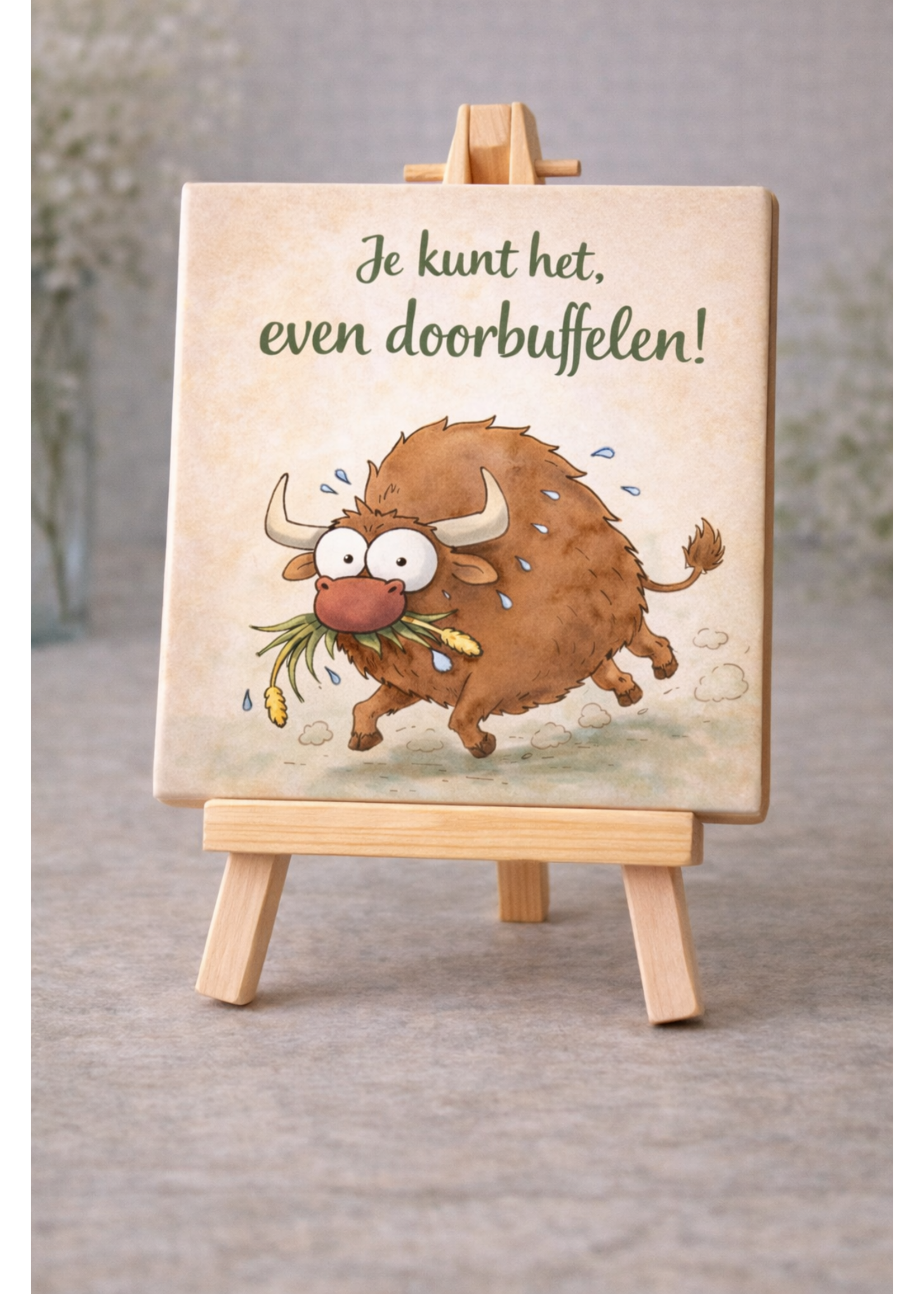 Tegel Quotes Tegel met buffel – stoere dieren tegel met karakter