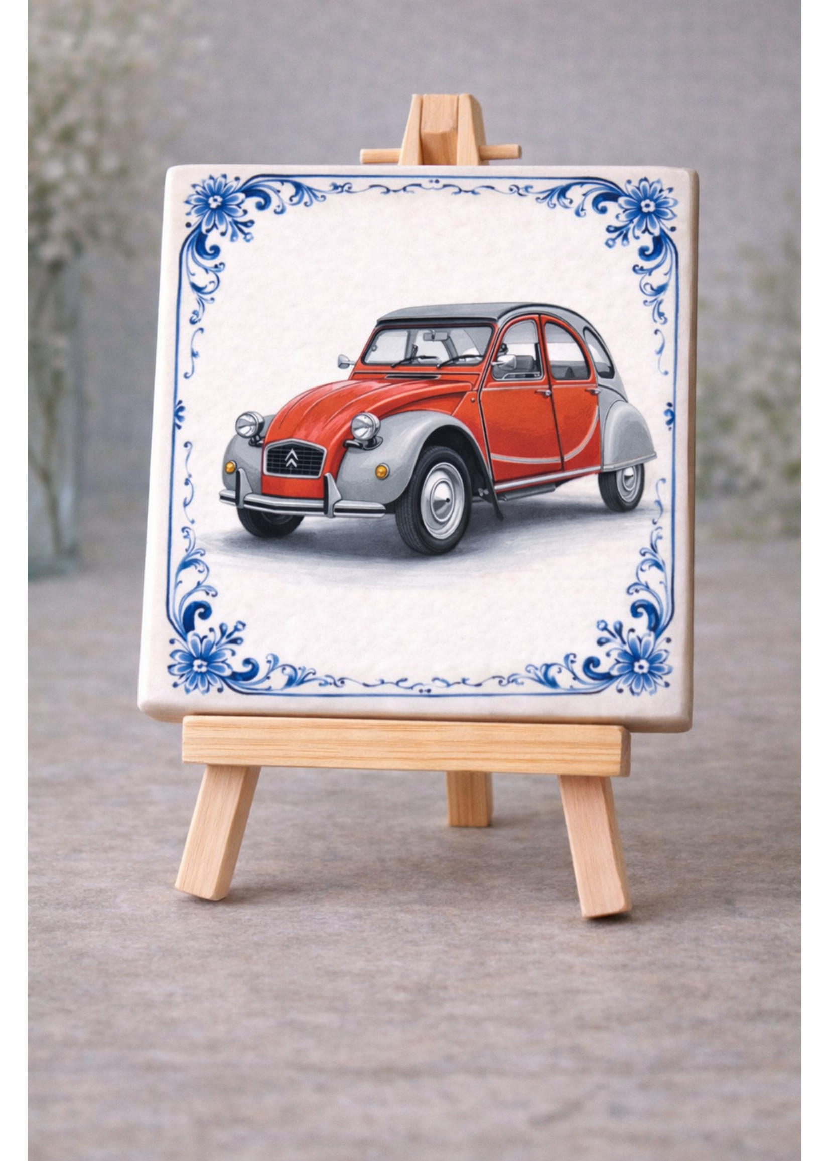 Tegel Quotes Tegel Citroen Eend – unieke keramische tegel met karakter