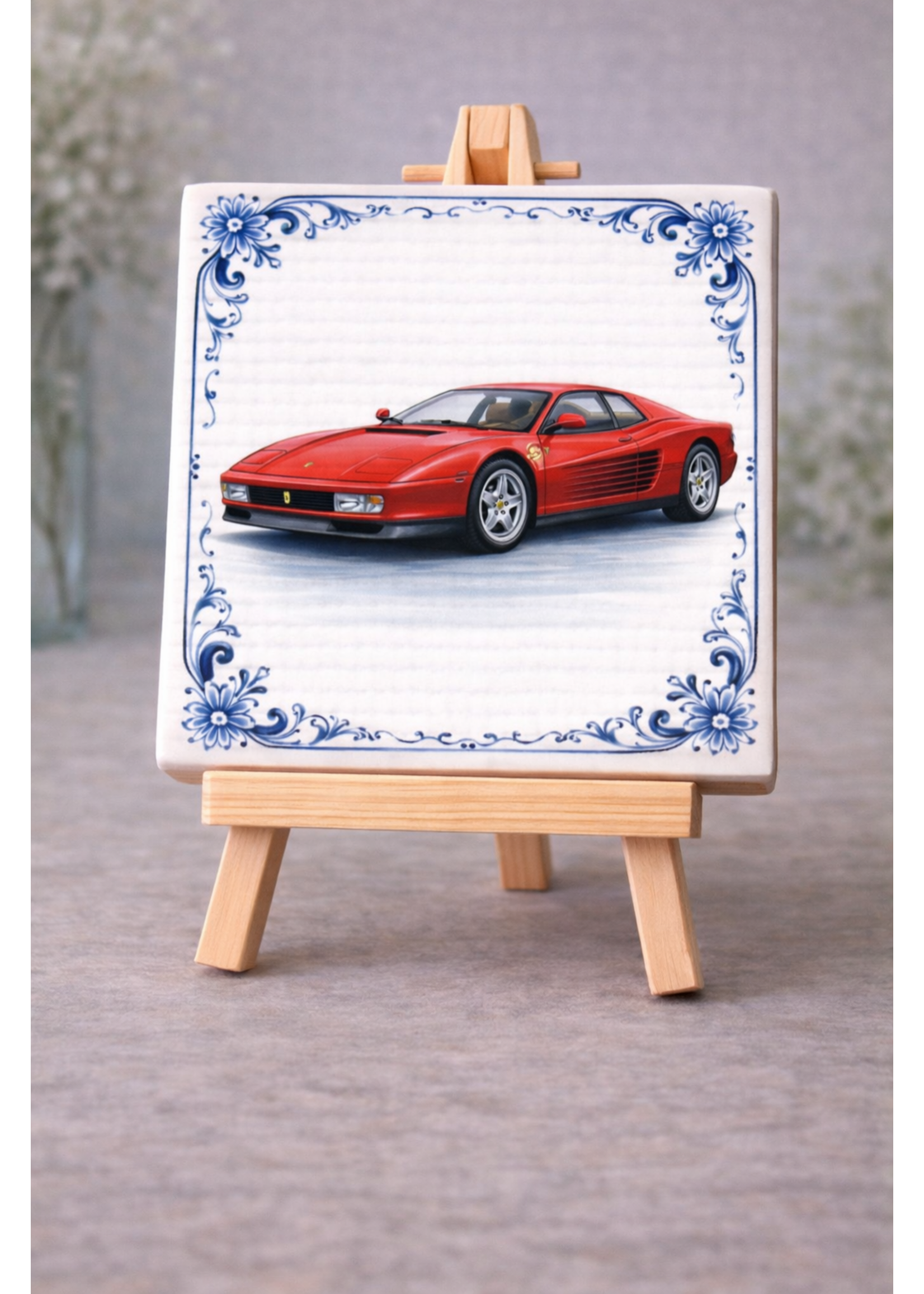 Tegel Quotes Tegel Ferrari Testarossa – unieke keramische tegel met karakter