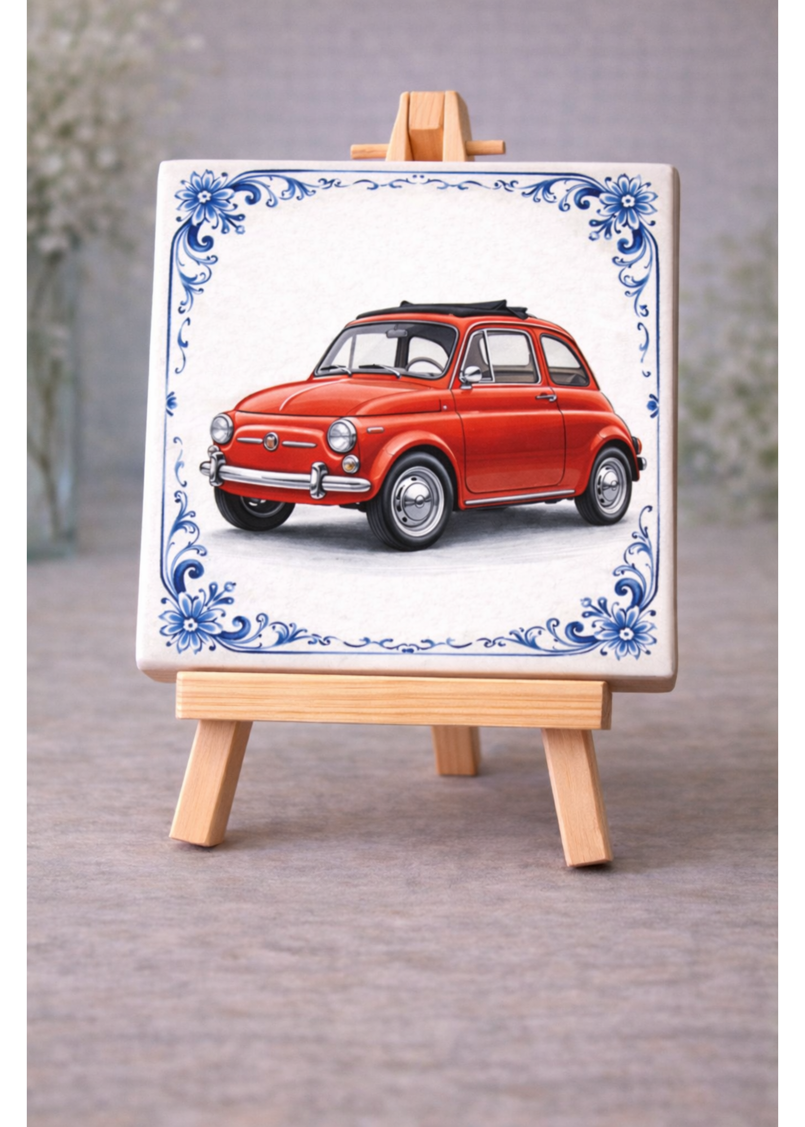 Tegel Quotes Tegel Fiat 500 – unieke keramische tegel met karakter