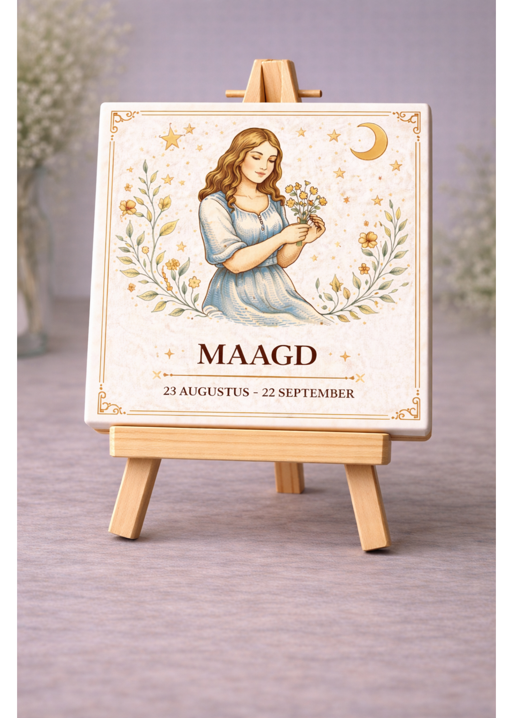 Tegel Quotes Tegel Maagd – unieke keramische tegel met karakter