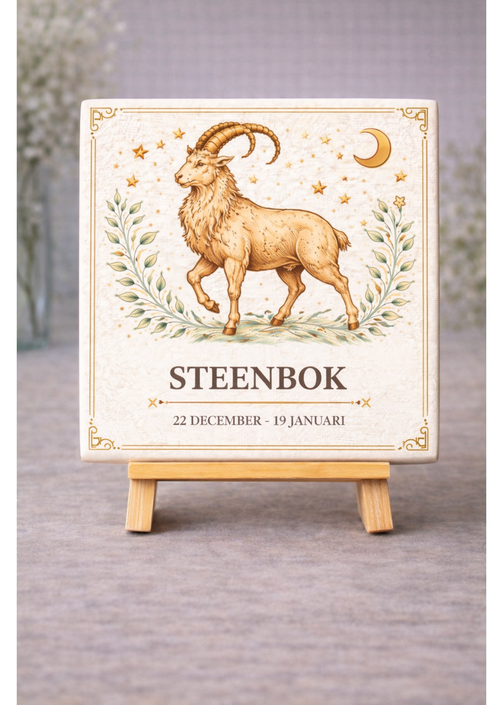 Tegel Quotes Tegel Steenbok – unieke keramische tegel met karakter