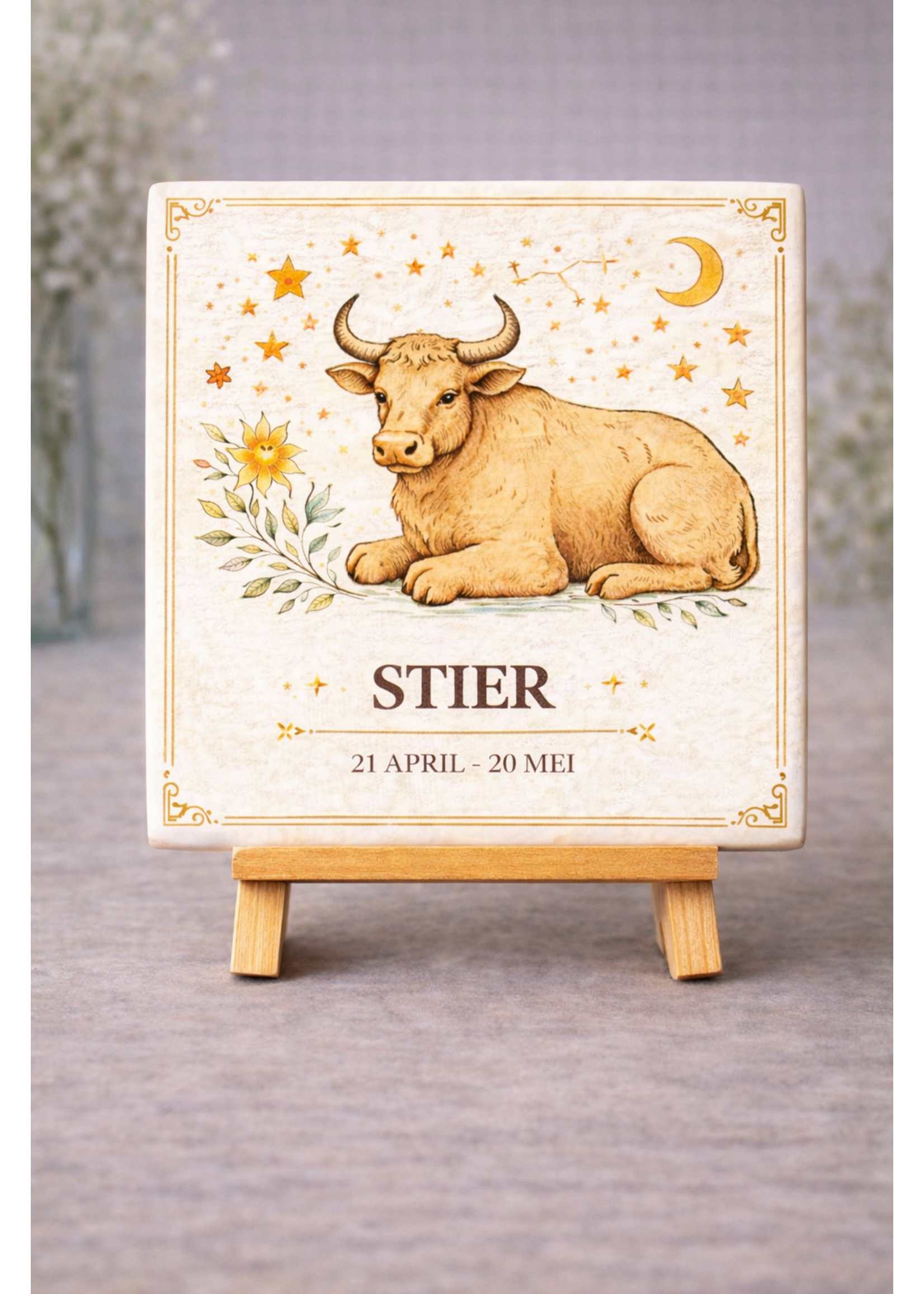 Tegel Quotes Tegel Stier – unieke keramische tegel met karakter