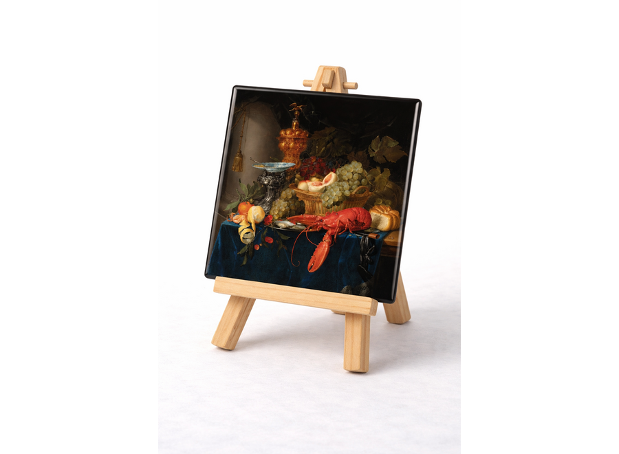 Tegel Stilleven met een goudenbokaal