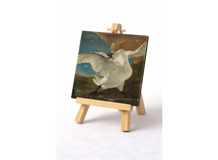 Tegel De bedreigende zwaan