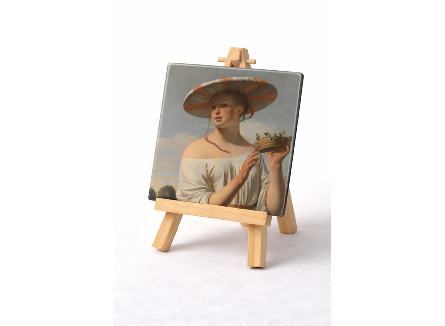 Tegel Meisje met de brede hoed