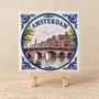 Amsterdam op een tegel | Delfts blauw stadstegeltje