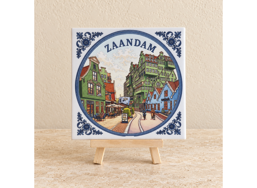 Zaandam op een tegel