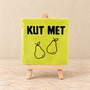 Tegel "Kut met peren" – handgemaakt 10x10 cm