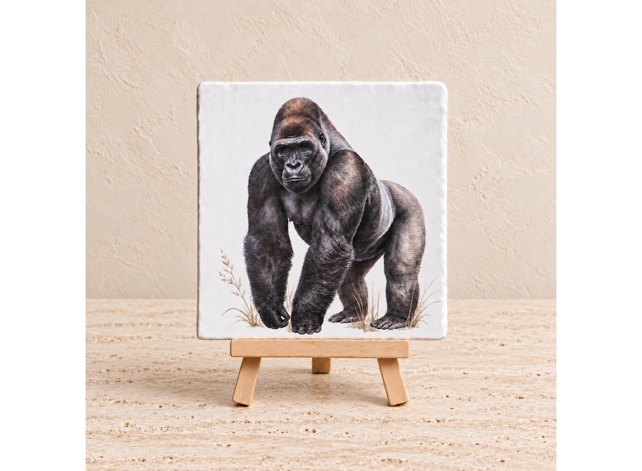 Gorilla op een tegel | Stoer wild dier tegeltje