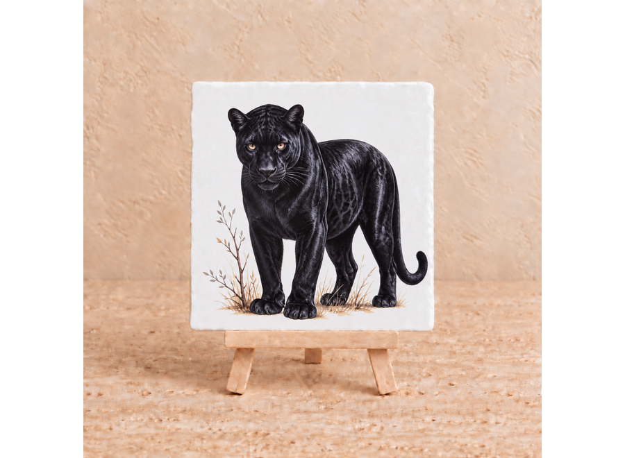 Zwarte panter tegeltje