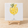 Limoncello Spritz op een tegel | Italiaans cocktail tegeltje
