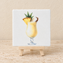 Piña Colada op een tegel | Tropisch cocktail tegeltje
