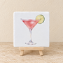 Cosmopolitan op een tegel | Roze cocktail tegeltje
