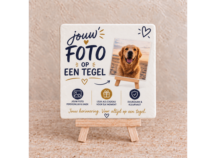 Eigen foto op tegel