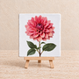 Roze dahlia op een tegel | Romantisch bloementegeltje