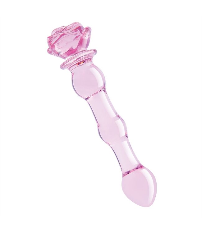 Dreamtoys GLAZE GLASS ROSEBUD BEADED DILDO