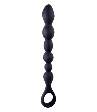 NMC NMC 10 INCH RIBBED SILICONE ANAL BALL BEADS BLACK