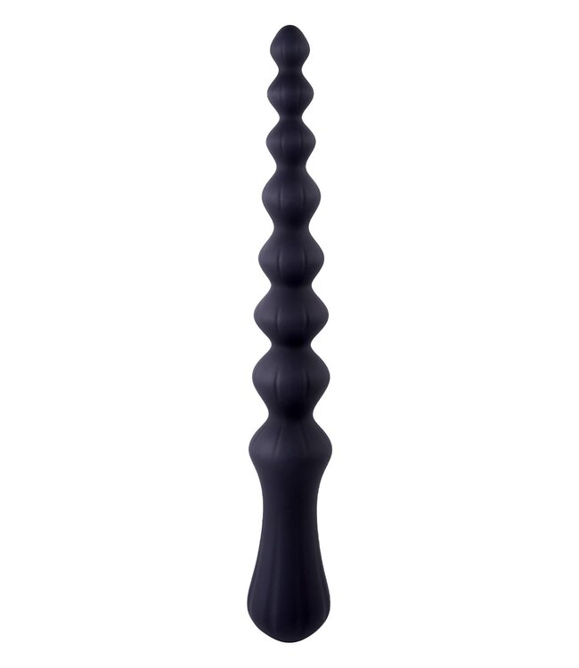 NMC NMC 8.5 INCH RIBBED SILICONE ANAL BALL BEADS BLACK