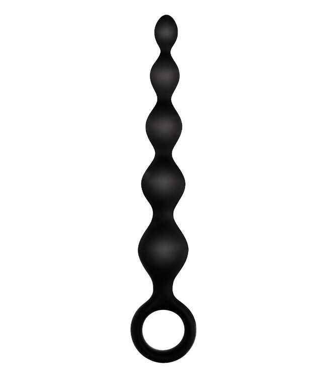 NMC NMC 5.5 INCH RIBBED SILICONE ANAL BEADS BLACK