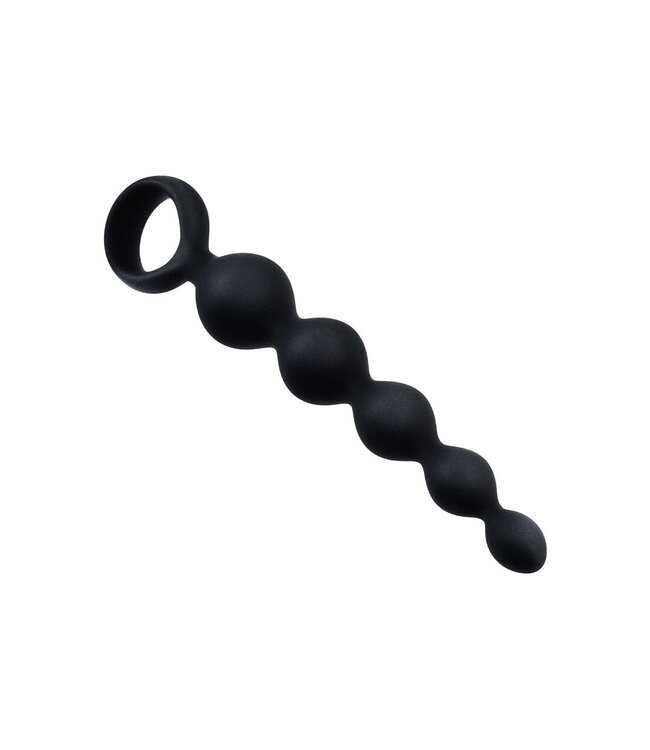 NMC NMC 5.5 INCH RIBBED SILICONE ANAL BEADS BLACK