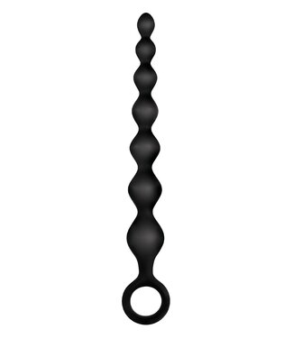 NMC NMC 7 INCH RIBBED SILICONE ANAL BEADS BLACK