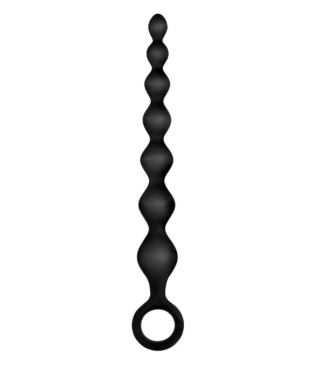 NMC NMC 7 INCH RIBBED SILICONE ANAL BEADS BLACK