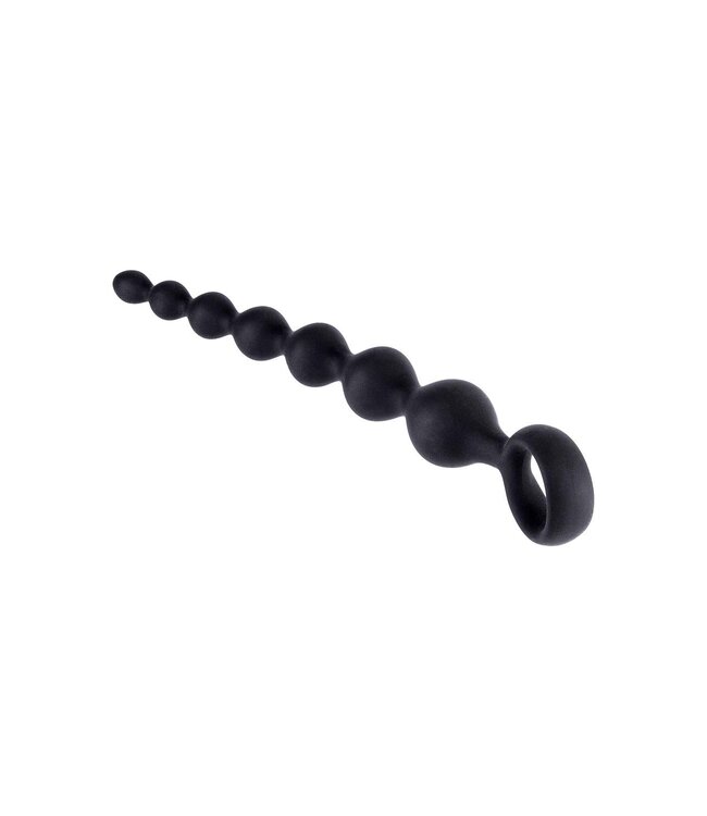 NMC NMC 7 INCH RIBBED SILICONE ANAL BEADS BLACK